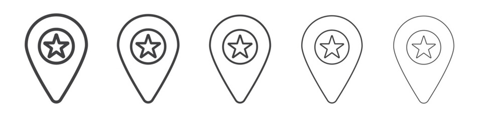 Favorite place icon Line graphics illustration symbol