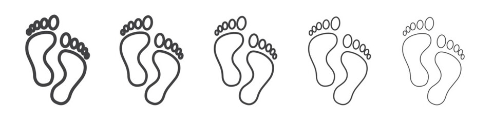 footprint human icon Line graphics illustration symbol