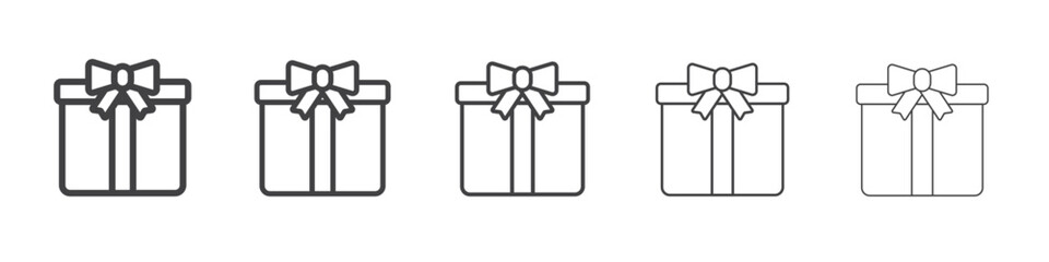 Gift icon Line graphics illustration symbol