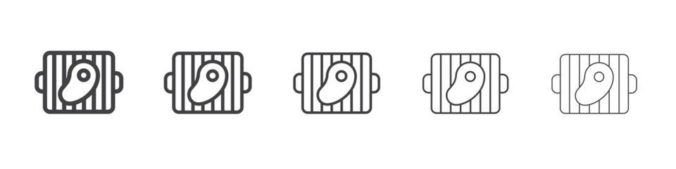 grill icon Line graphics illustration symbol