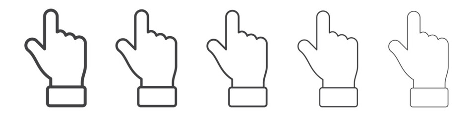 Hand icon Line graphics illustration symbol