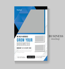 Corporate business flyer template design marketing, business proposal, promotion, advertise, publication, cover page. new digital marketing flyer set.