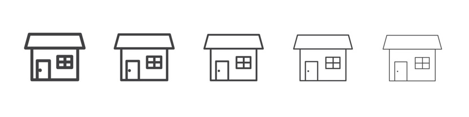 Home icon Line graphics illustration symbol
