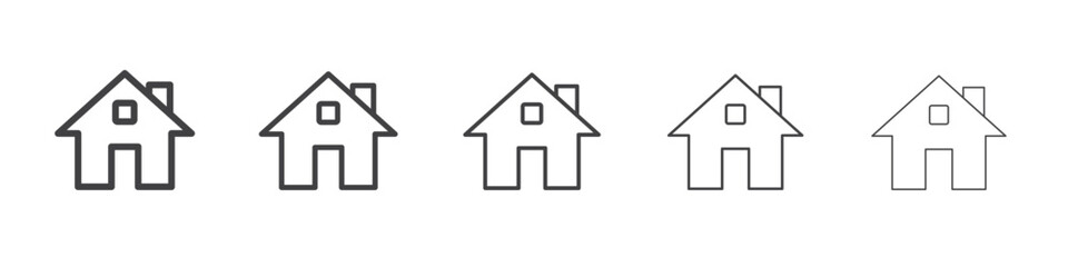 Home icon Line graphics illustration symbol