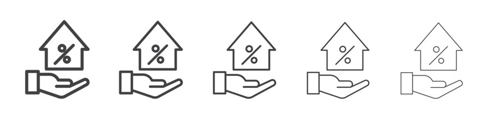 home loan icon Line graphics illustration symbol