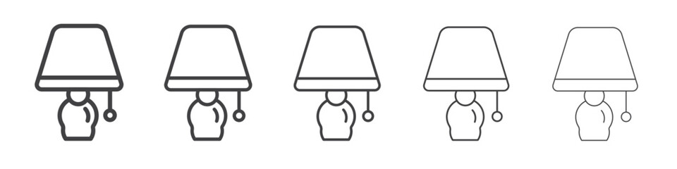 Home light icon Line graphics illustration symbol