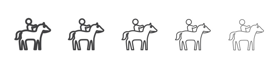 horse Ride icon Line graphics illustration symbol