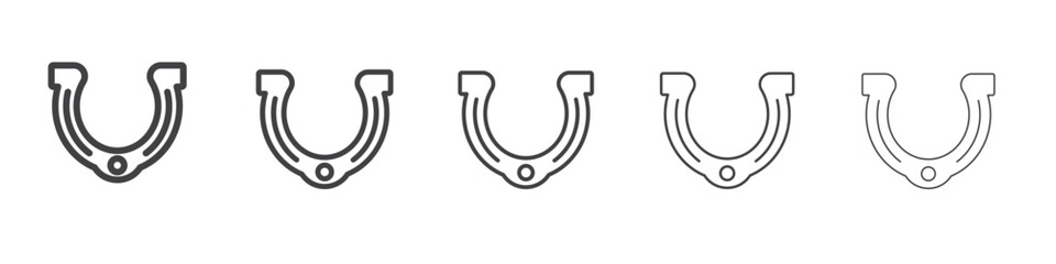 Horseshoe icon Line graphics illustration symbol