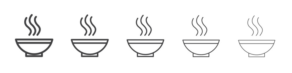 Hot meal icon Line graphics illustration symbol