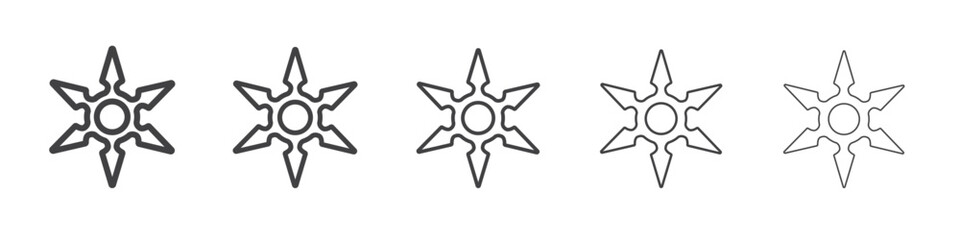 Japanese ninja shuriken icon Line graphics illustration symbol © Panini