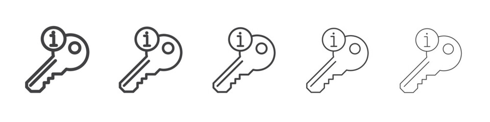 key information icon Line graphics illustration symbol