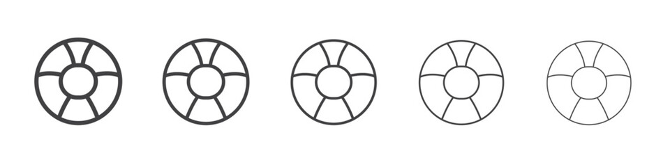 Fototapeta premium Lifebuoy ring icon Line graphics illustration symbol