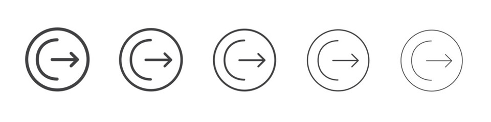 Logout icon Line graphics illustration symbol
