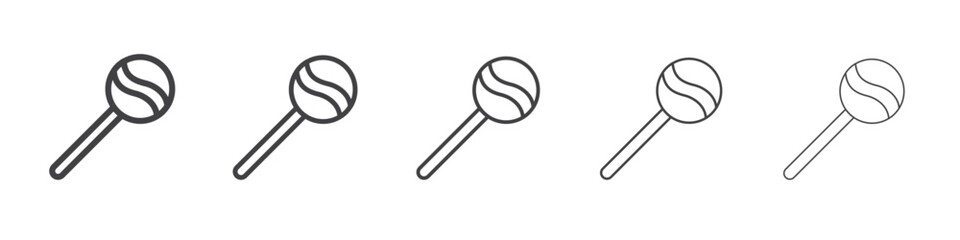 Lollipop icon Line graphics illustration symbol