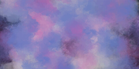 Fantasy light red, pink shades watercolor background. light pink and white colors background for design subtle color. Soft pink grunge background frame plane sky view with stars and sunset