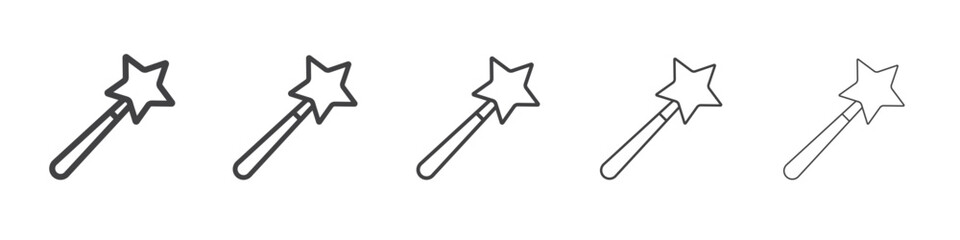 magic wand icon Line graphics illustration symbol