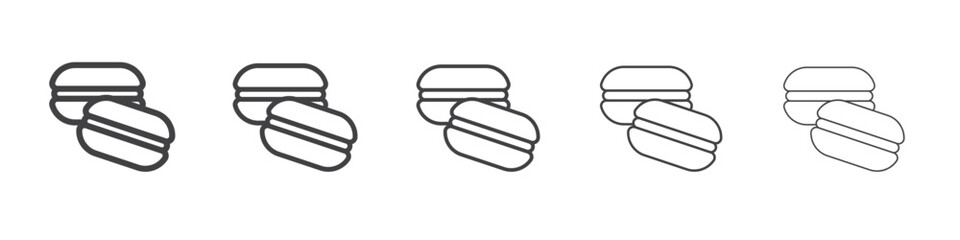 macarons icon Line graphics illustration symbol