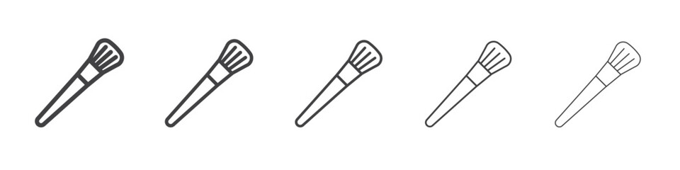 makeup brush icon Line graphics illustration symbol