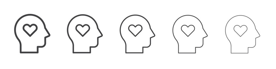 Mental Health icon Line graphics illustration symbol