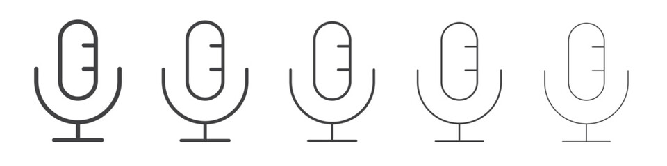 Microphone icon Line graphics illustration symbol