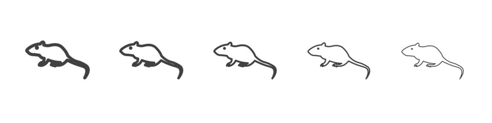 Mouse animal icon Line graphics illustration symbol