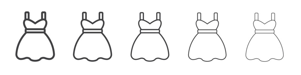 Party Fashion Dress icon Line graphics illustration symbol