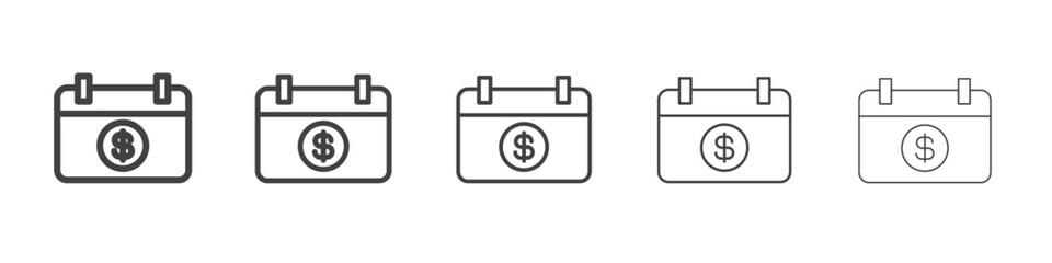 Payday icon Line graphics illustration symbol