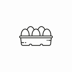 carton eggs dozen icon sign vector
