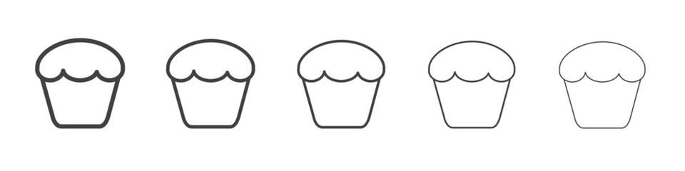 Pie icon Line graphics illustration symbol