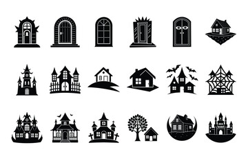 Fototapeta premium 20 Haunted House Vector Icon set
