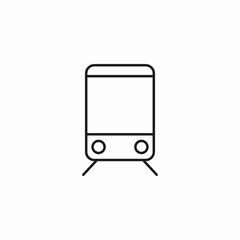 front train view icon sign vector