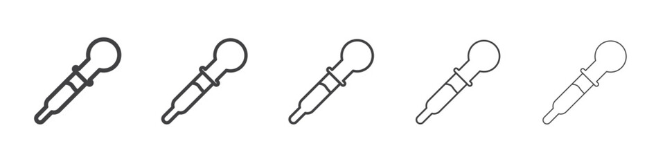 pipette icon Line graphics illustration symbol