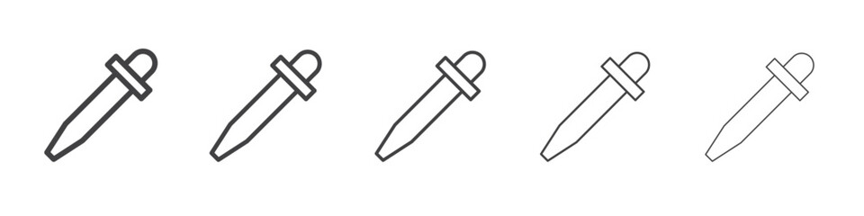 pipette icon Line graphics illustration symbol