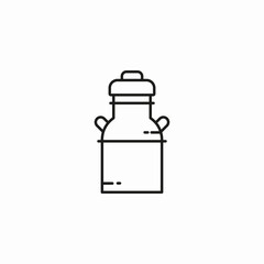 metal milk can icon sign vector