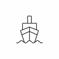 ship front view icon sign vector
