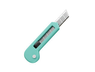 Utility Knife icon 3d. cutter knife icon 3d illustration