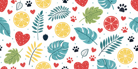 colorful leaves pattern