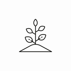 sprouting plant growth icon sign vector