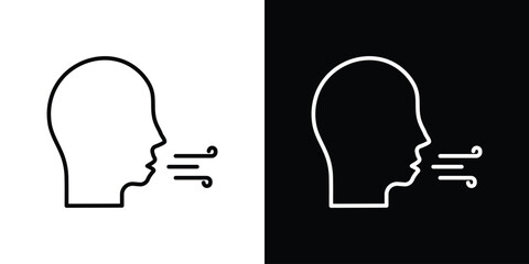 Breath icon logo element. Vector illustration. EPS10