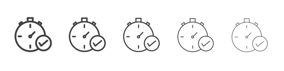 Quick approval icon Line graphics illustration symbol