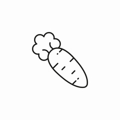 whole orange carrot icon sign vector