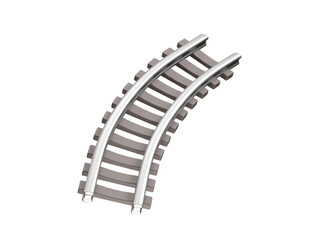 Train Tracks Illustration of Railroad and Transportation icon 3d. Rail way track icon 3d render