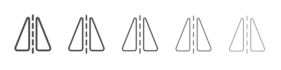 Reflect tool icon Line graphics illustration symbol