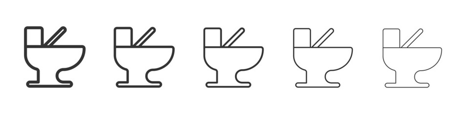 Rest room icon Line graphics illustration symbol