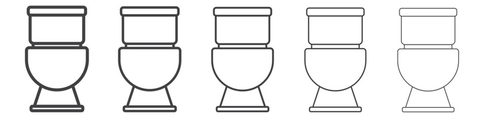 restroom toilet icon Line graphics illustration symbol © Panini