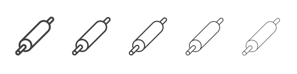 rolling pin icon Line graphics illustration symbol