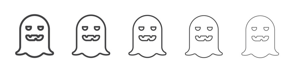 scary Ghost icon Line graphics illustration symbol