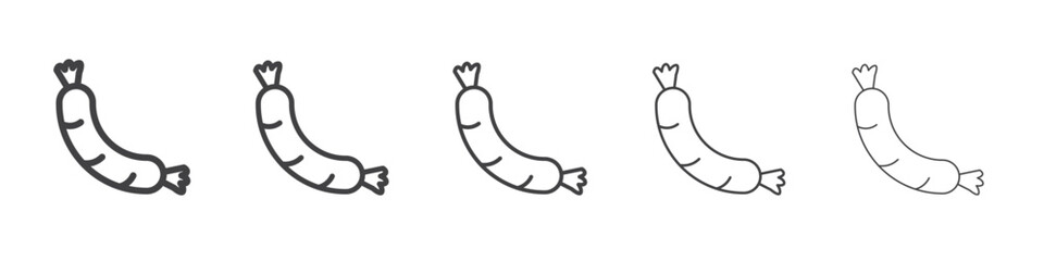 Sausage icon Line graphics illustration symbol