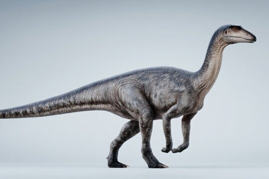 Plateosaurus realistic dinosaur, Prehistoric reptile pose, Ancient jurassic wildlife concept