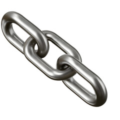 Obraz premium Interlocked metallic links create a strong connection representing unity and unbreakable bonds.